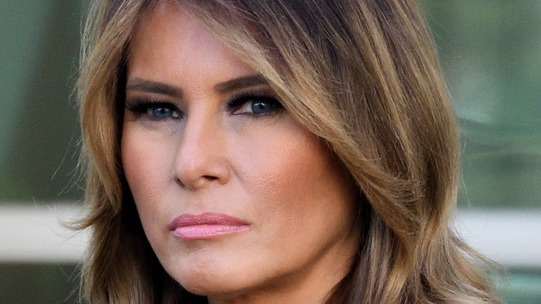 Melania Trump frowning