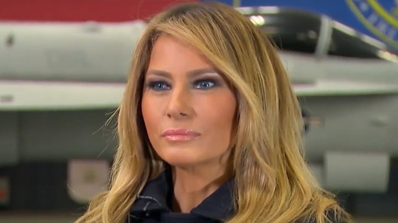 Melania Trump speaks with Sean Hannity on Fox News in November 2018