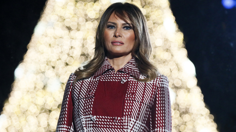 Melania Trump attends the 97th Annual National Christmas Tree Lighting Ceremony in President's Park on December 05, 2019 in Washington, DC.