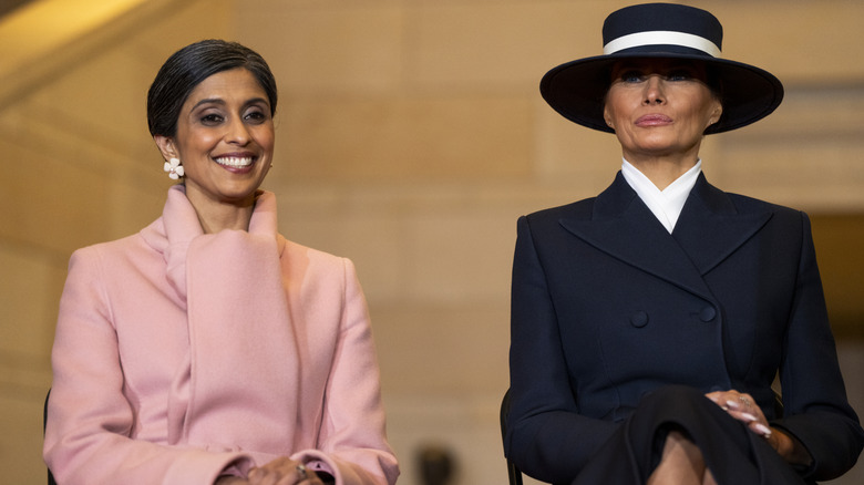 Usha Vance and Melania Trump at inauguration