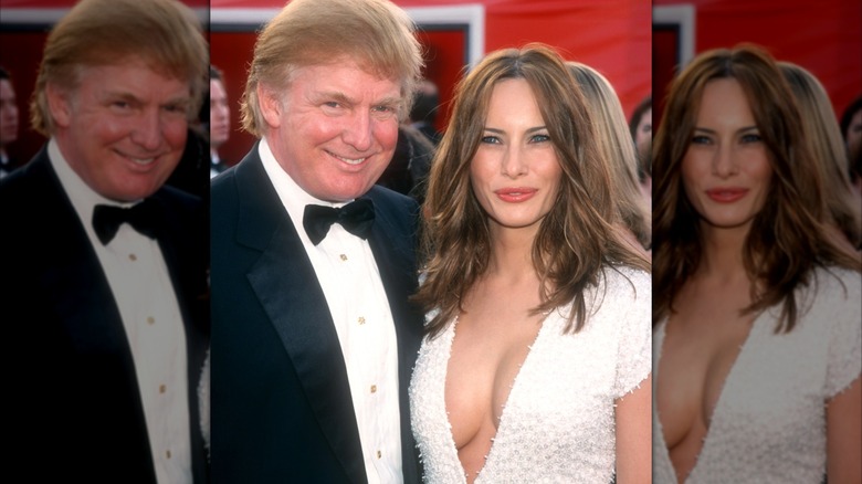 Donald Trump and girlfriend Melania Knauss during The 73rd Annual Academy Awards - Arrivals at the Shrine Auditorium on March 25, 2001 in Los Angeles, California.