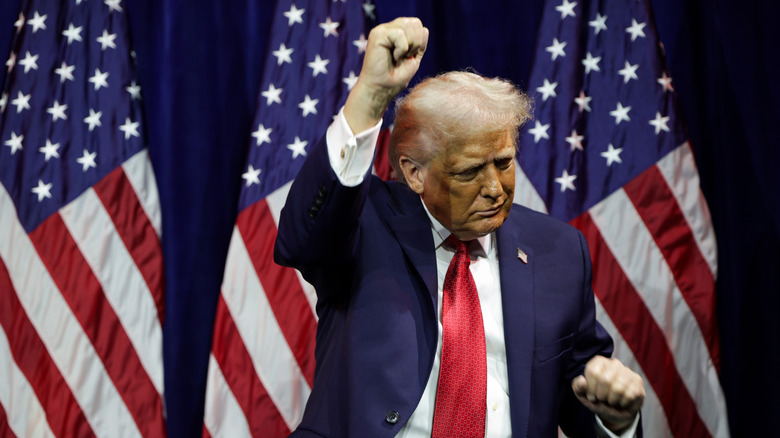 Donald Trump dancing after his speech at the GOP retreat in 2026