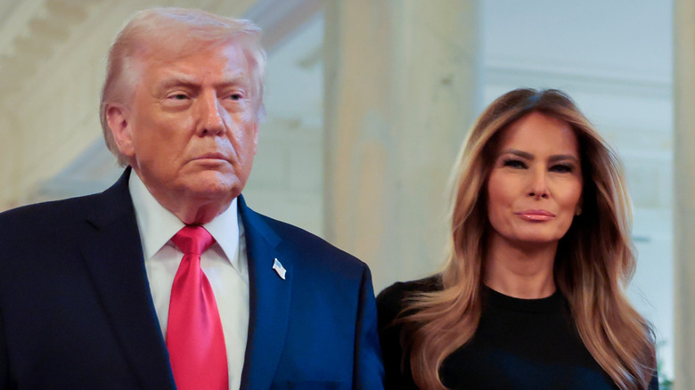 Melania Trump Shines A Spotlight On Her Sparkless Marriage In Bizarrely Formal Moment