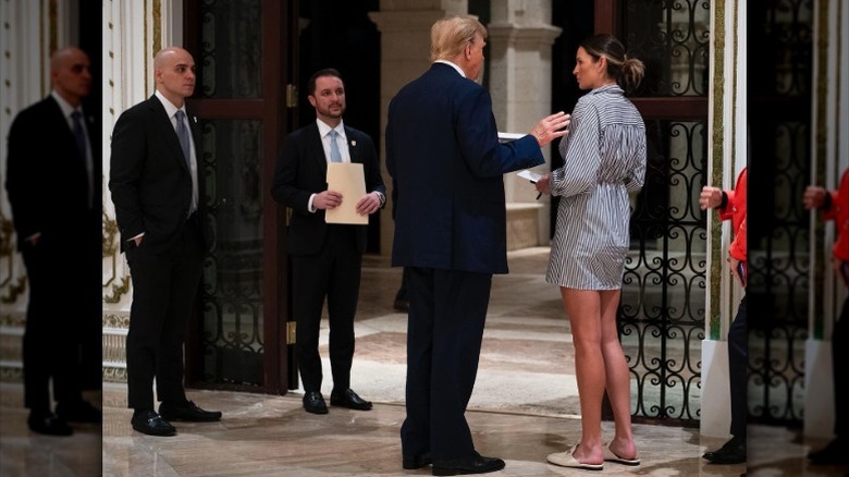 Donald Trump hovers near Margo Martin at Mar-A-Lago in Florida (2024)
