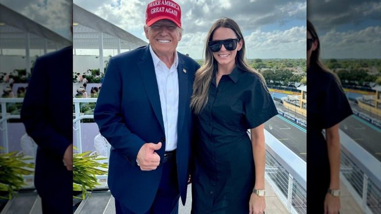 Donald Trump and Margo Martin attend a Formula One race in Miami, FL (2024)