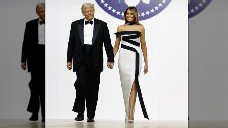 Donald and Melania Trump smiling