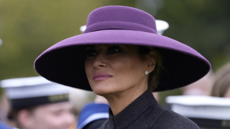 Melania Trump staring