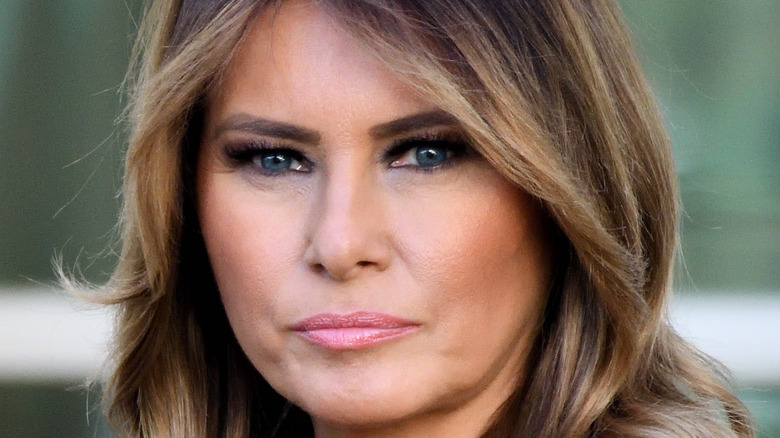 Melania Trump frowning