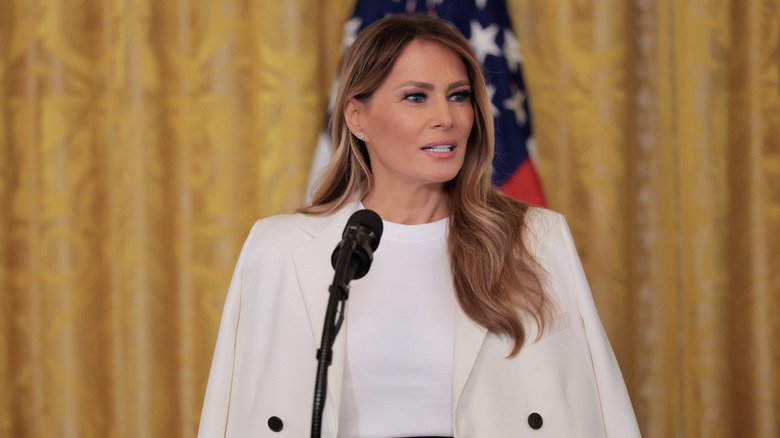 Melania Trump speaking in the White House