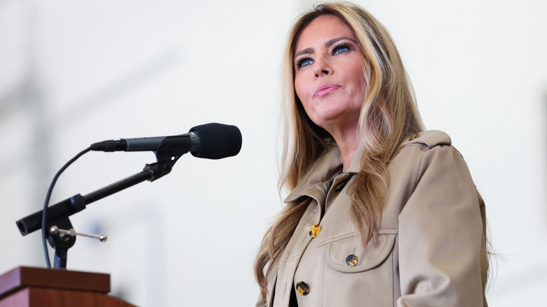 Melania Trump delivering a speech