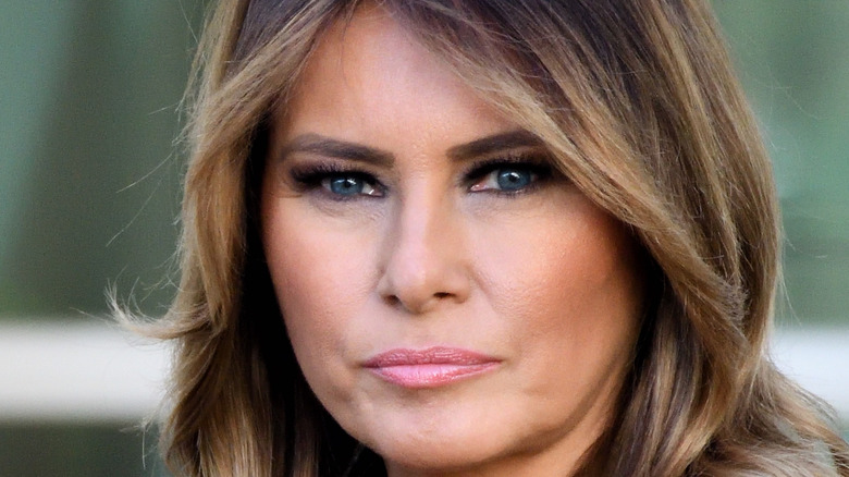 Melania Trump looking into camera