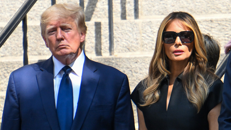 Donald Trump and Melania Trump standing together