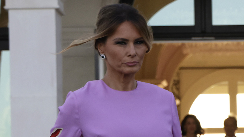 Melania Trump updo pursed lips