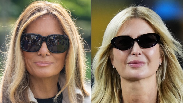 Split image of Melania Trump and Ivanka Trump