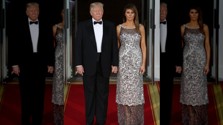 Donald Trump and Melania Trump before a State Dinner at the White House