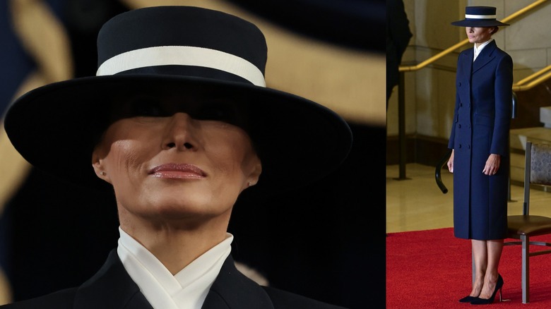 Melania Trump supports Donald Trump at his second inauguration in 2025