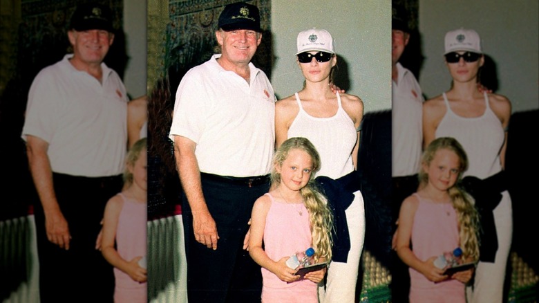 Donald and Melania Trump with Tiffany Trump in Palm Beach, circa 2000