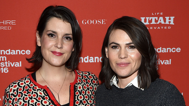 Melanie Lynskey and Clea DuVall posing together