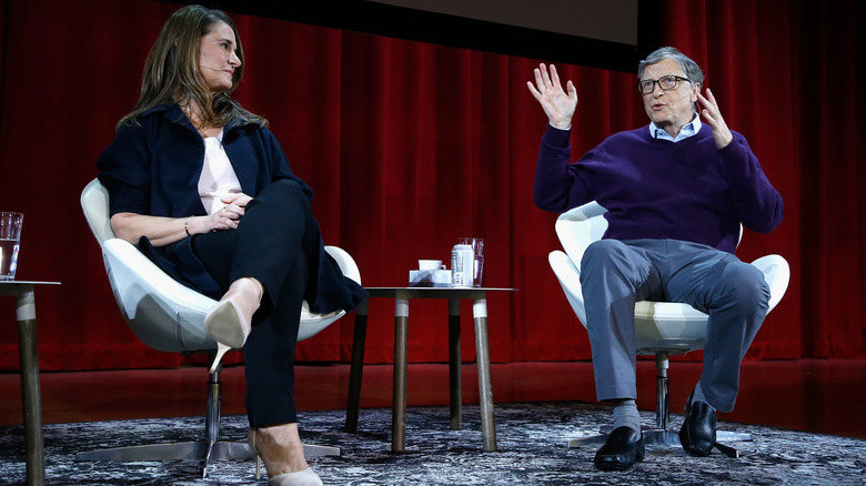 Bill and Melinda Gates at a 2018 panel
