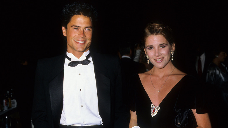 Rob Lowe and Melissa Gilbert smiling