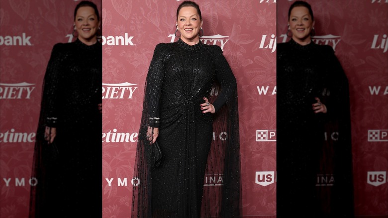 Melissa McCarthy posing at the 2026 Power of Women event