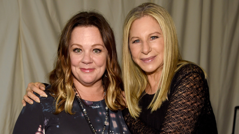 Melissa McCarthy and Barbra Streisand smiling
