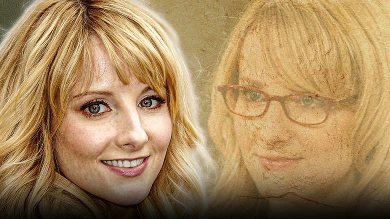 Side by side photos of Melissa Rauch