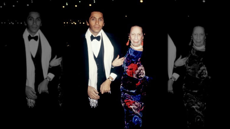 Italian fashion designer Valentino Garavani and French-born fashion editor Diana Vreeland at the 1978 Met Gala