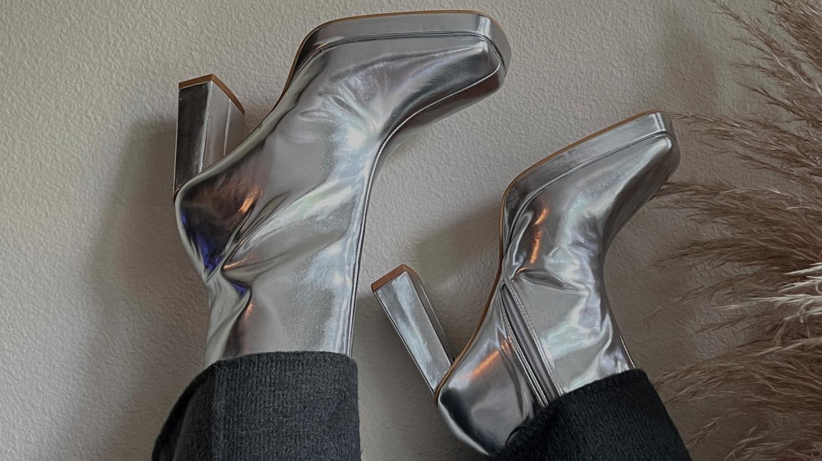 metallic heels