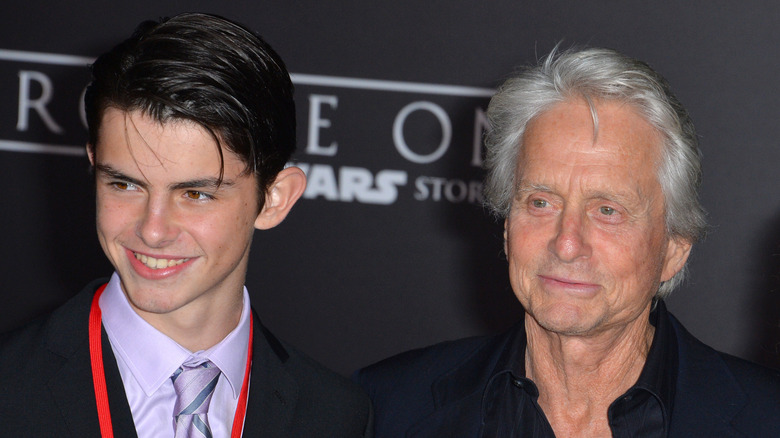 Michael Douglas and son Dylan at a premiere