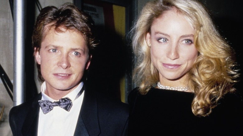 Michael J. Fox and Tracy Pollan at the Emmys together in 1986