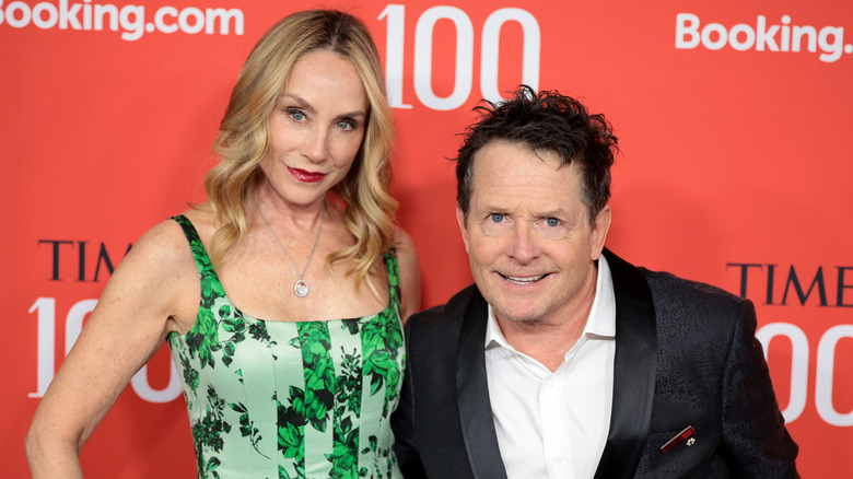Tracy Pollan and Michael J. Fox on the red carpet