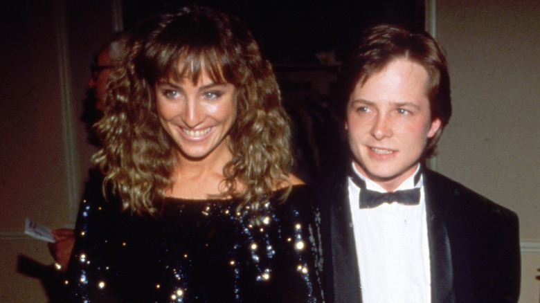 Tracy Pollan and Michael J. Fox smiling