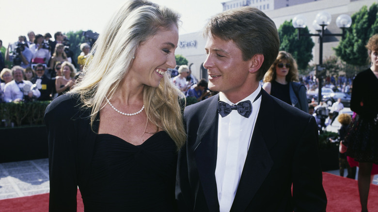 Tracy Pollan and Michael J. Fox on the red carpet