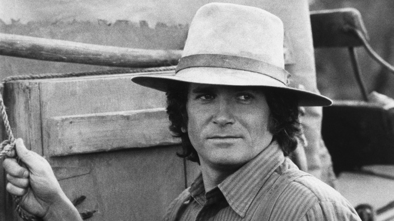 Michael Landon acting as Charles Ingalls in the TV series "Little House on the Prairie."