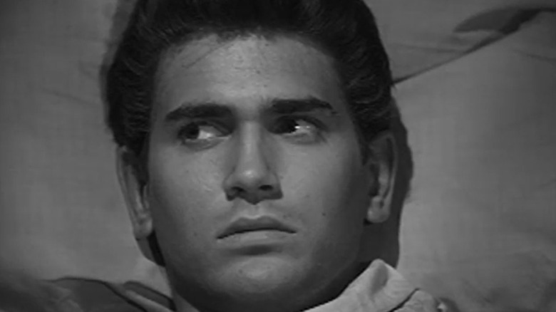 Michael Landon as Barton Clark Jr. in the episode "Rose of the Rio Bravo" of "Tombstone Territory."