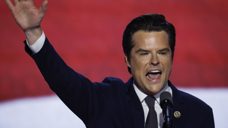 Matt Gaetz delivering a speech at the 2024 RNC