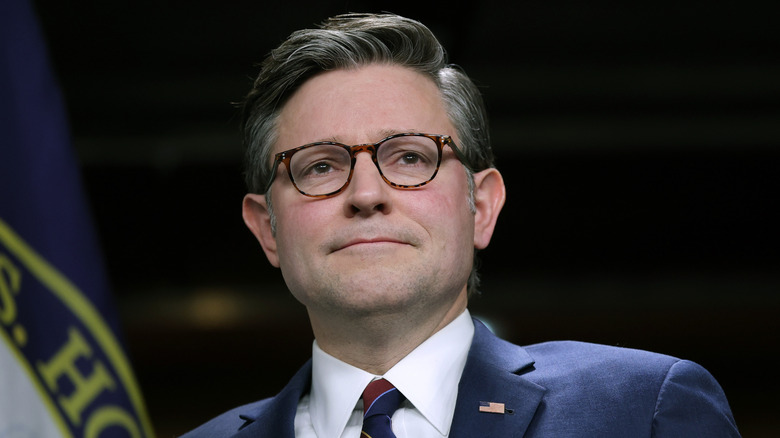 Mike Johnson wearing a dark suit