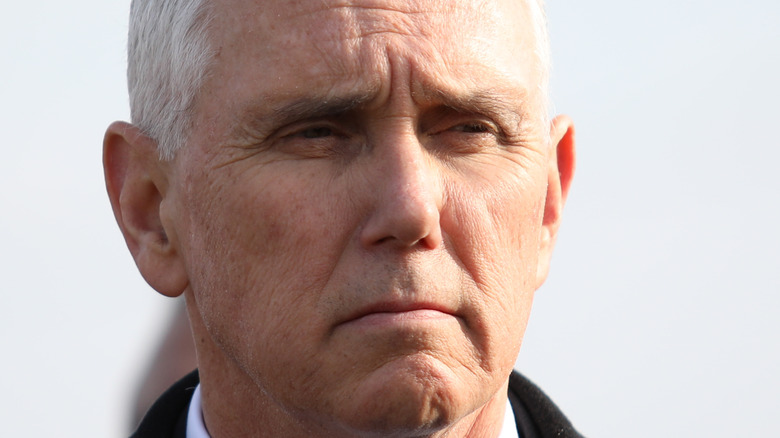 Mike Pence looking serious