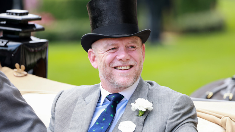 Mike Tindall smiling during the Royal Ascot