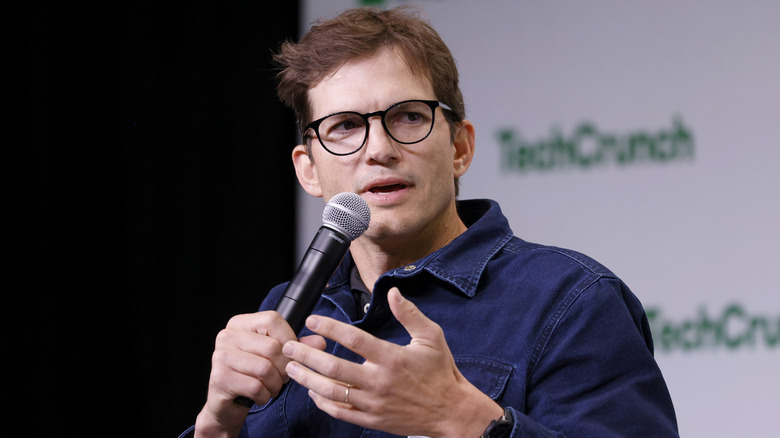 Ashton Kutcher talking