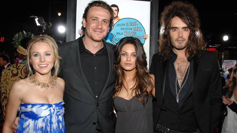 Kristen Bell, Jason Segel, Mila Kunis, and Russell Brand at the premiere of Forgetting Sarah Marshall