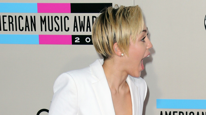 Miley Cyrus Mouth Open
