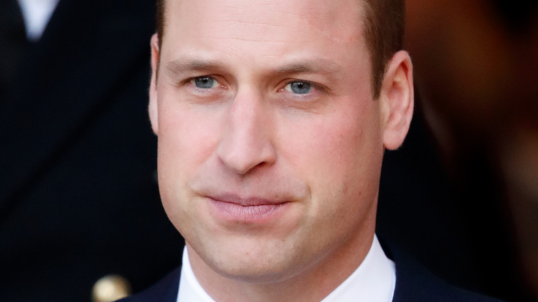 Prince William looks thoughtful 