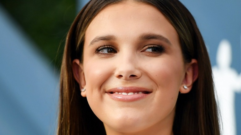 Millie Bobby Brown posing on the red carpet