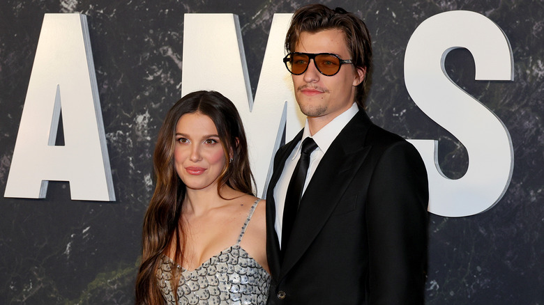 Millie Bobby Brown and Jake Bongiovi at a red carpet