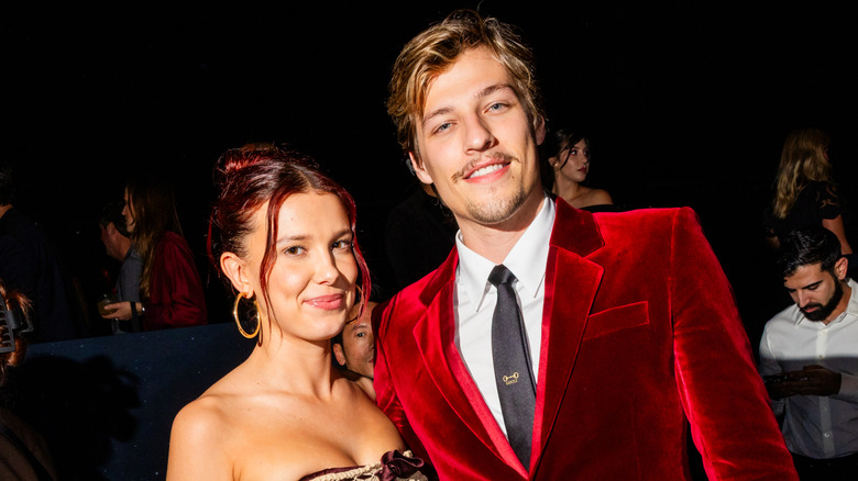 Millie Bobby Brown posing with Jake Bongiovi