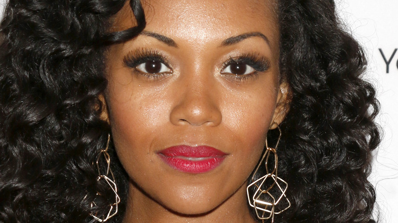 Mishael Morgan posing on the red carpet