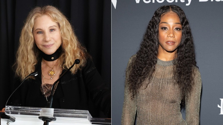 Split image of Barbra Streisand and Tiffany Haddish