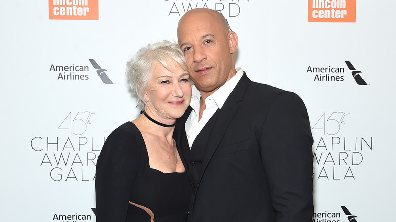 Helen Mirren and Vin Diesel in April 2018